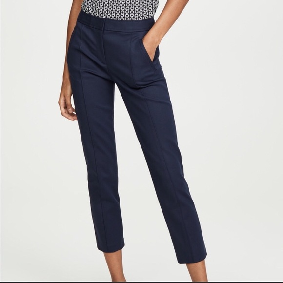 NWT Tory Burch Vanner Pant Sz 4 Navy Sea - Picture 2 of 5